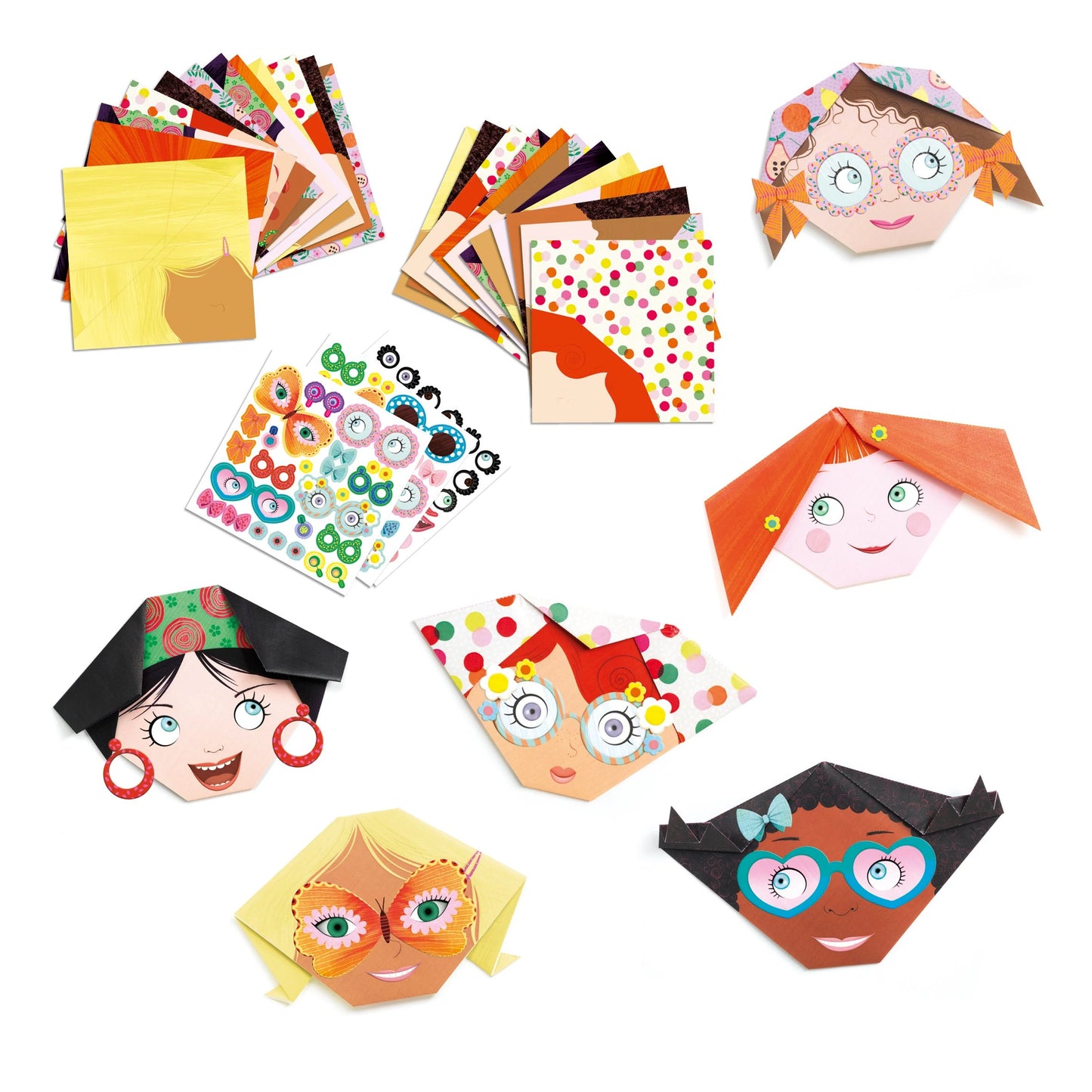 Pretty Faces Origami Paper Craft Kit