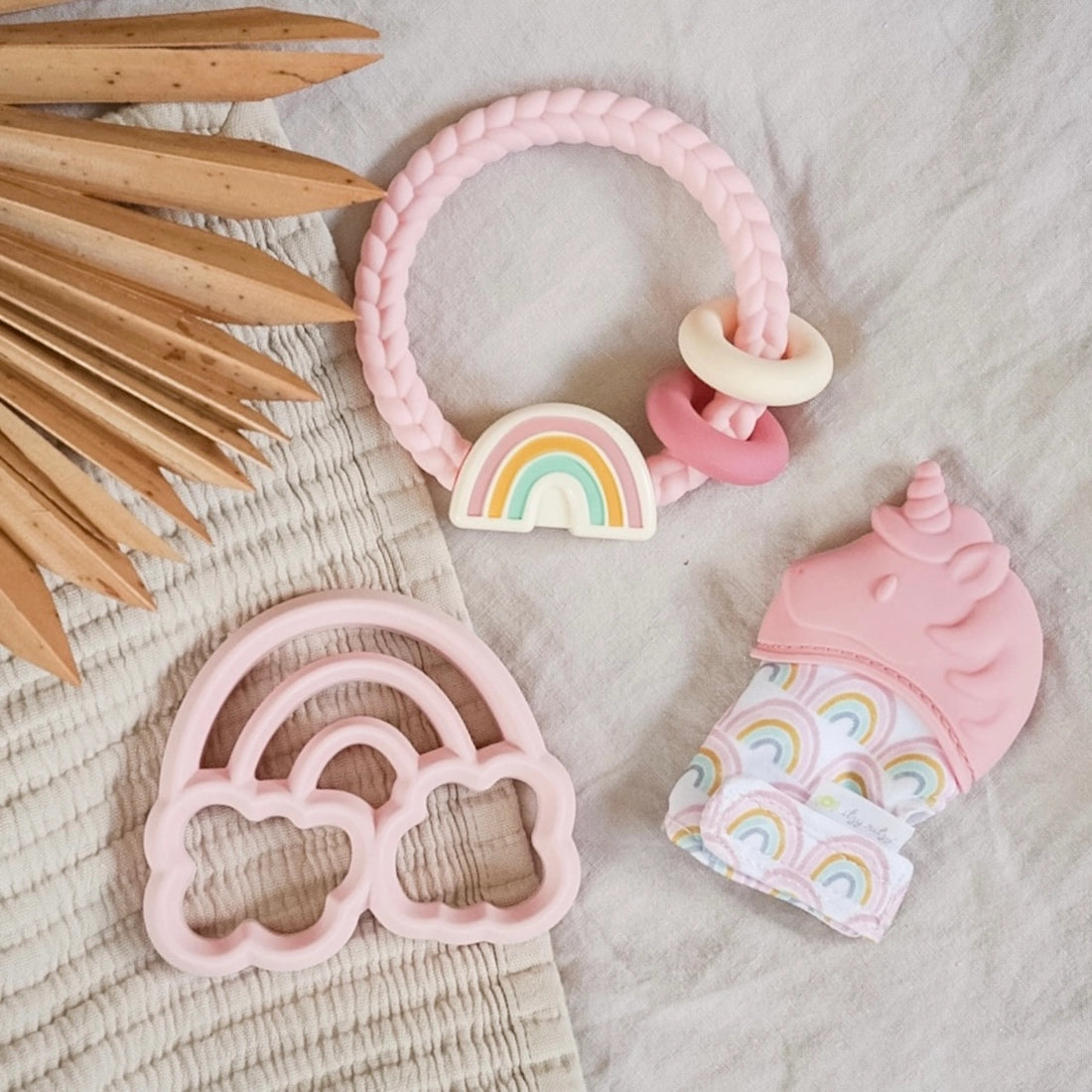 Rainbow Silicone Baby Teether