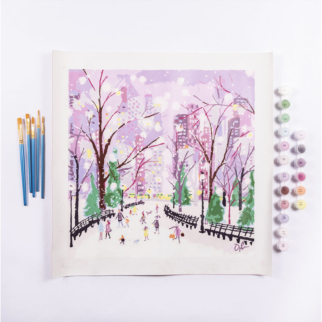 Paint by Number Kit - Snowy Night