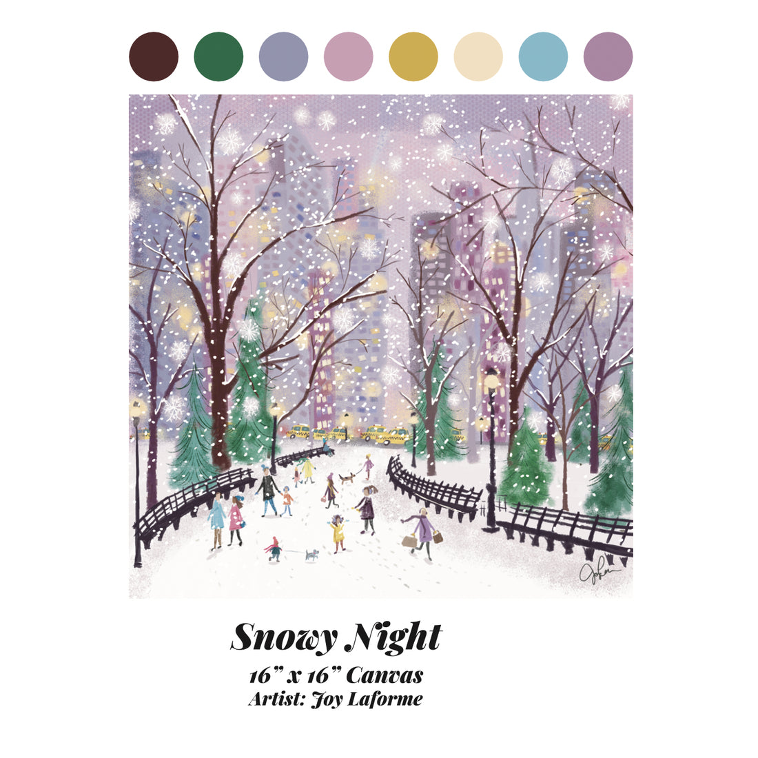 Paint by Number Kit - Snowy Night