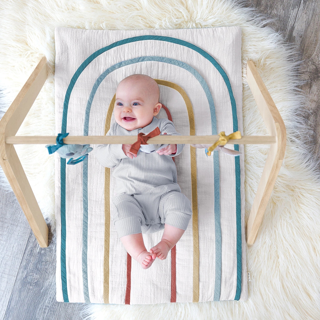 Wooden Baby Activity Gym + Toys