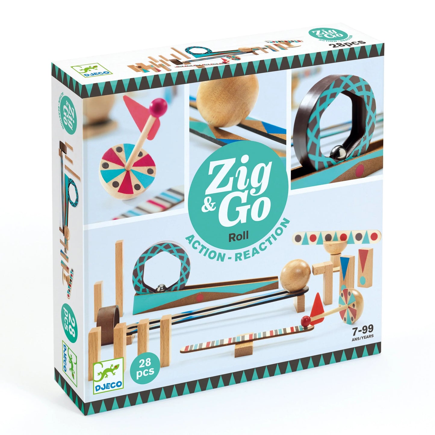 Zig & Go 28 pc Chain Reaction Construction Set