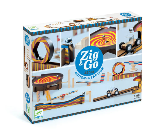 Zig & Go | 45 pc Chain Reaction Construction Set