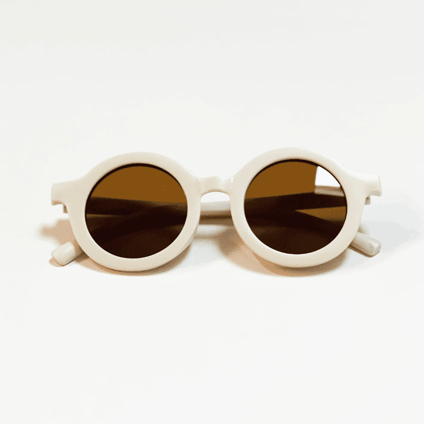 Recycled Plastic Sunglasses in Buttercream