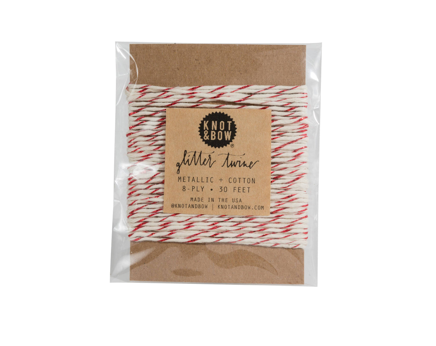 Glitter Twine Card | Red