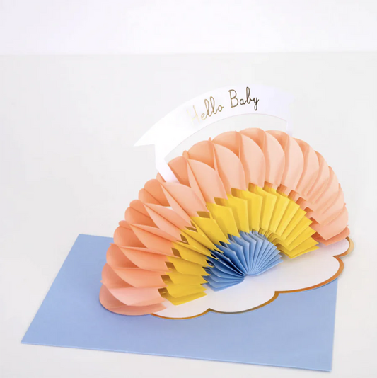 Rainbow Honeycomb Baby Card