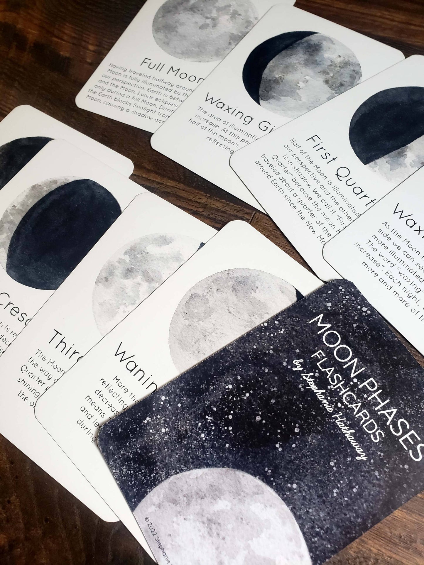 Moon Phases Flash Cards