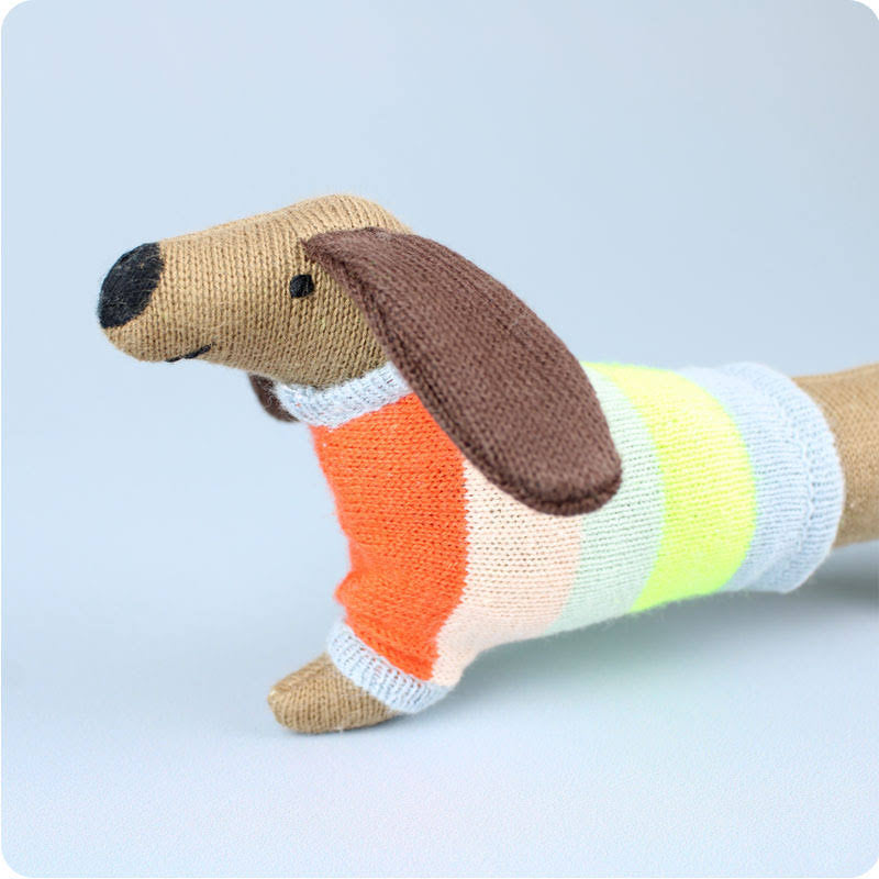 Sausage Dog Baby Rattle