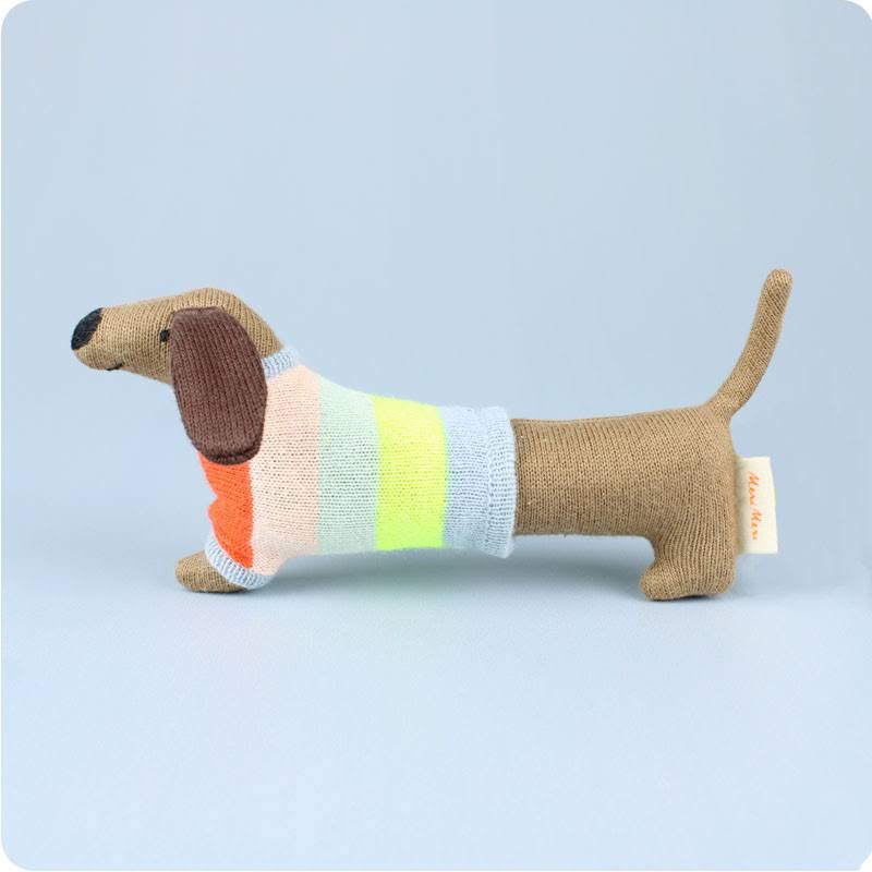 Sausage Dog Baby Rattle