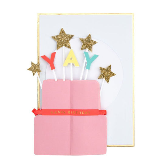 Yay! Cake Honeycomb Birthday Card