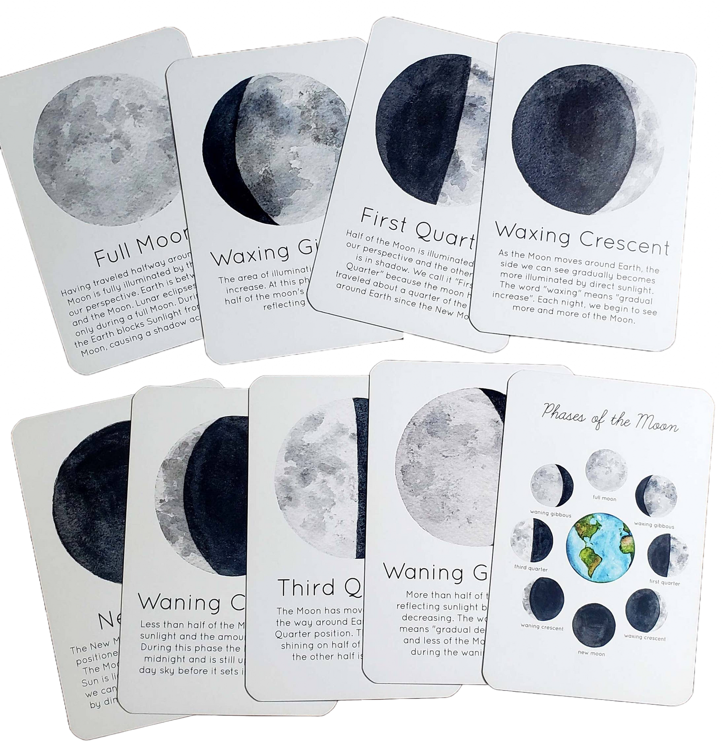 Moon Phases Flash Cards