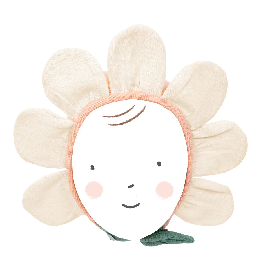 Peach Daisy Baby Bonnet