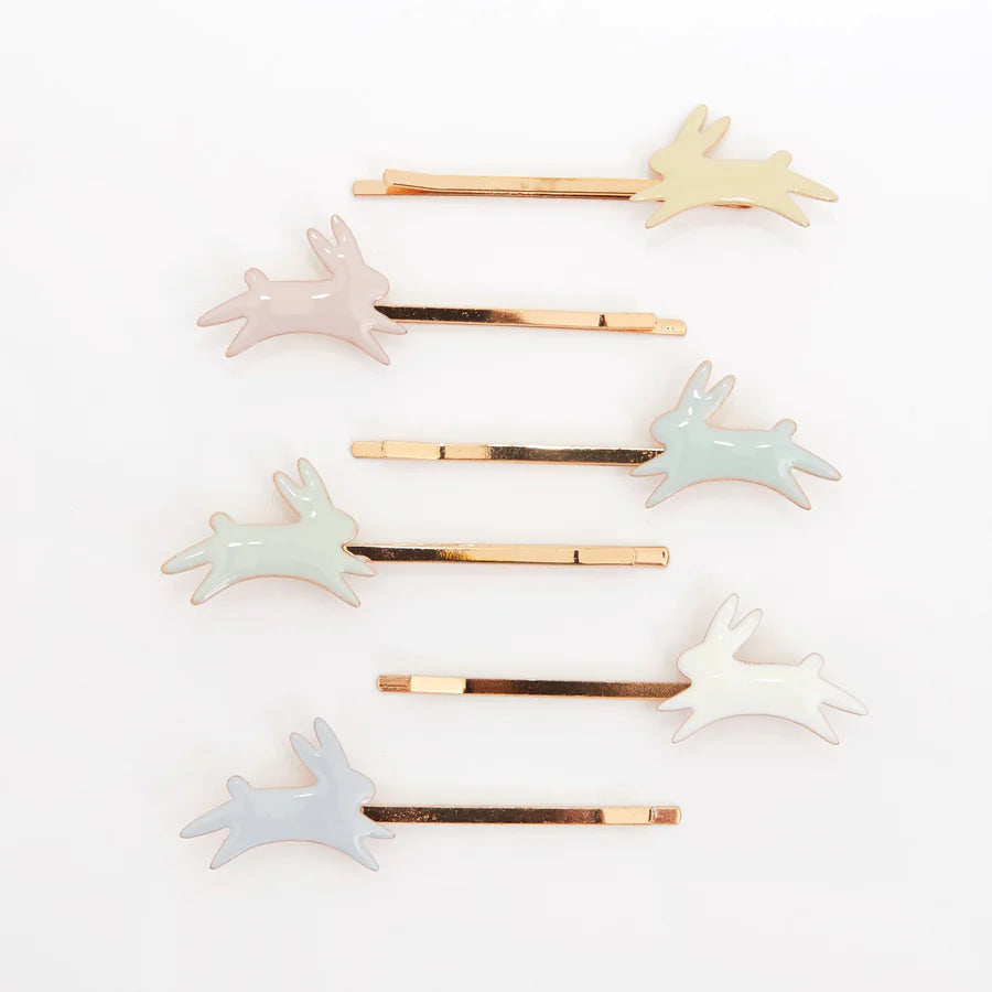 Bunny Enamel Hair Slides