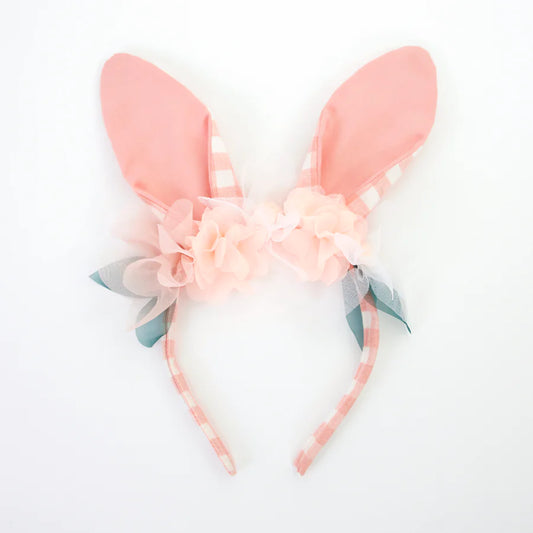 Embellished Gingham Bunny Headband